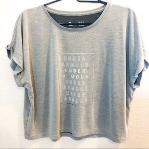 Under Armour HeatGear Gray Crop Top